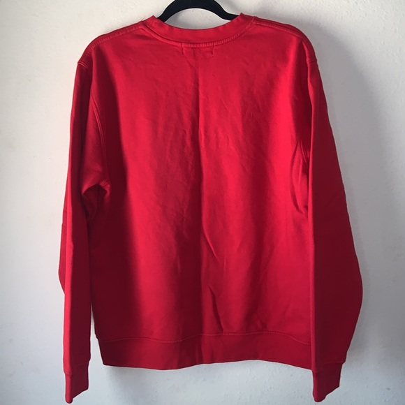 WNRS Red White Crew Neck Pullover Large Sweater - Picture 6 of 7